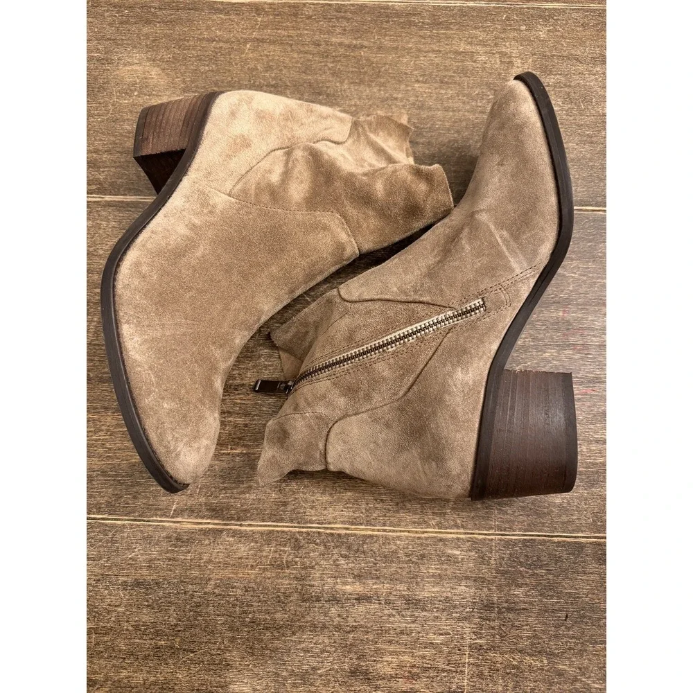 Paul Green Suzette Bootie Antelope Soft Suede Size 7 Boot Soft UK 4 1/2